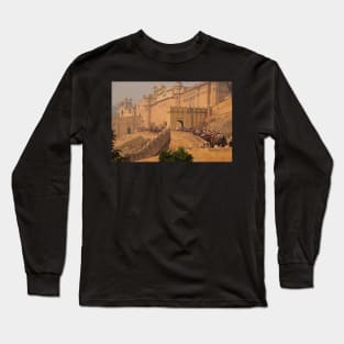 Elephant train ascending to the Amber Fort, Jaipur Long Sleeve T-Shirt